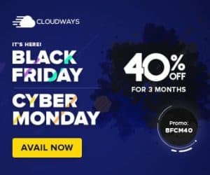 Cloudways Black Friday hosting deal 2020
