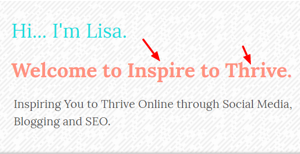 Inspire to Thrive has 2 power words