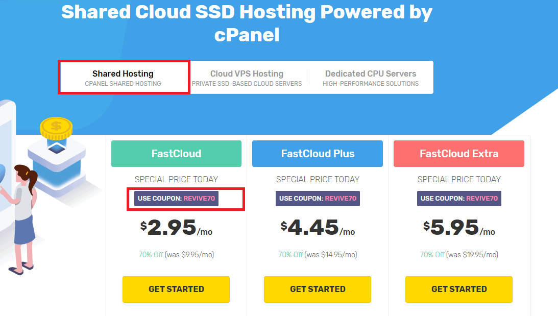 FastComet pricing page