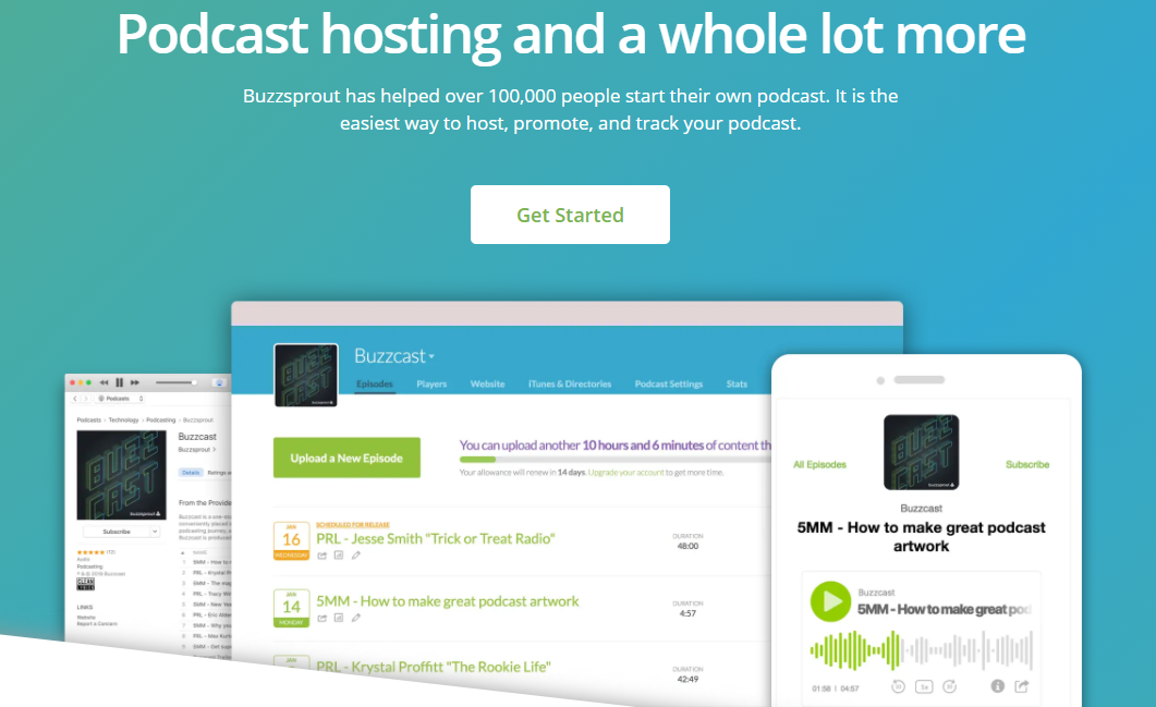 Buzzsprout podcast hosting