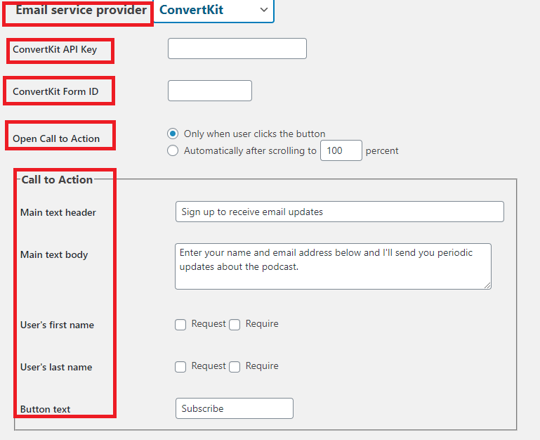 Email integrations with Fusebox Transcript plugin