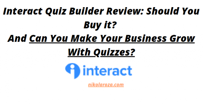 Interact quiz builder review
