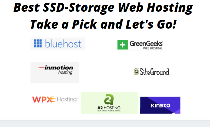 Best SSD storage web hosting
