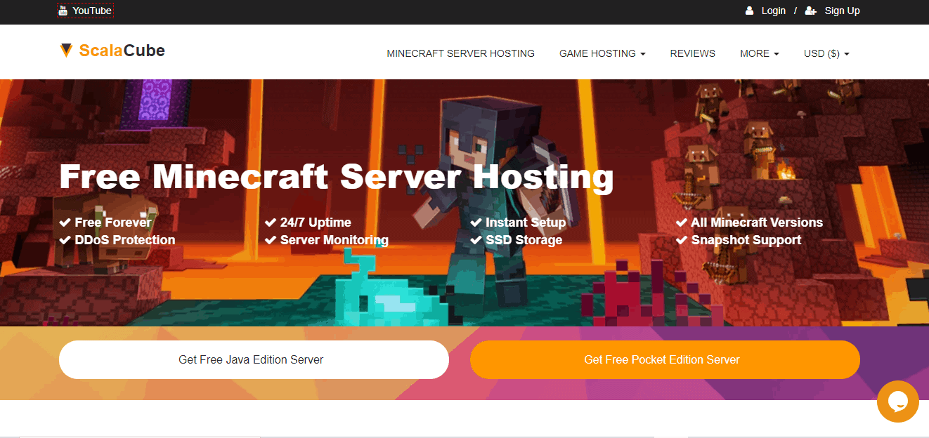 Scalacube Minecraft server hosting 