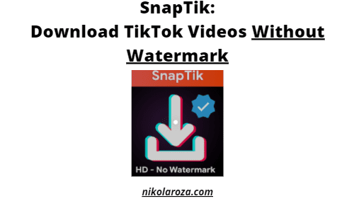 Download TikTo videos without watermark