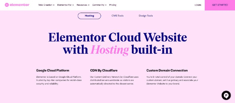 Elementor Cloud Website hosting