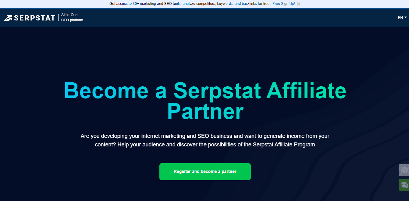 SERPstat affiliate program