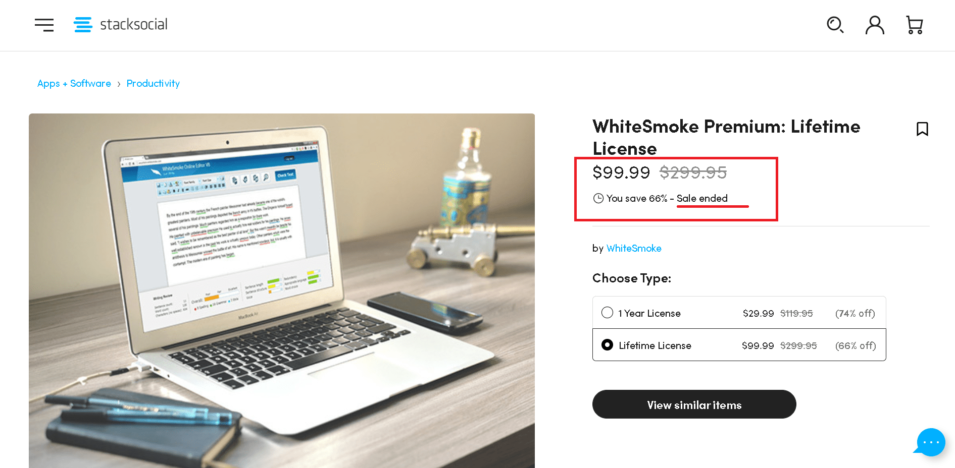 White Smoke grammar checker expired lifetime deal