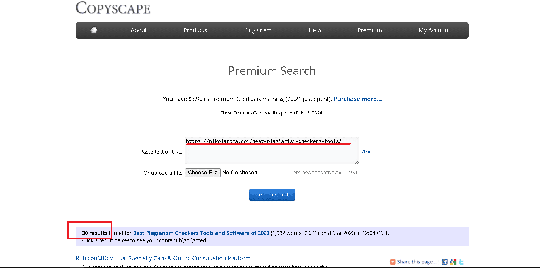 Copyscame detecting plagiarized content