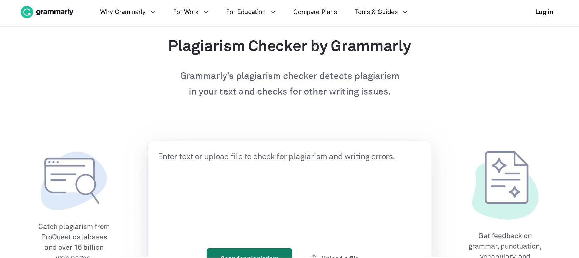 Grammarly plagiarism checker