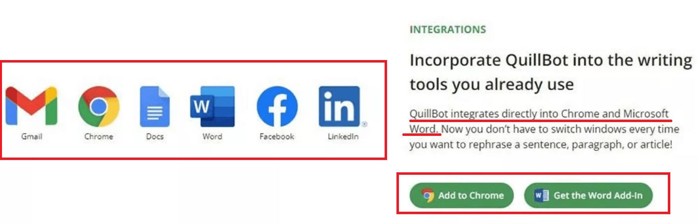 All Quillbot integrations
