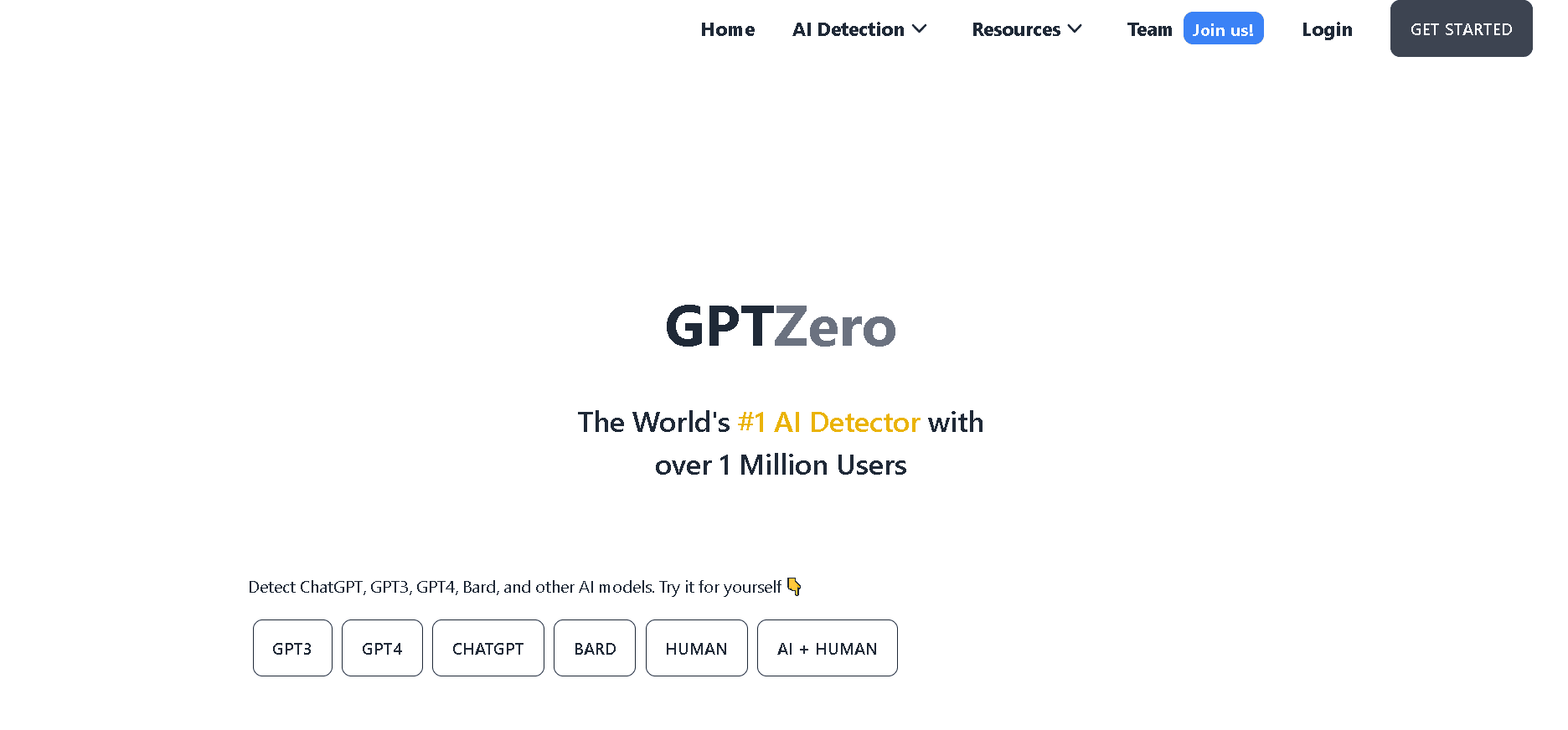 GPTZero free AI content detector