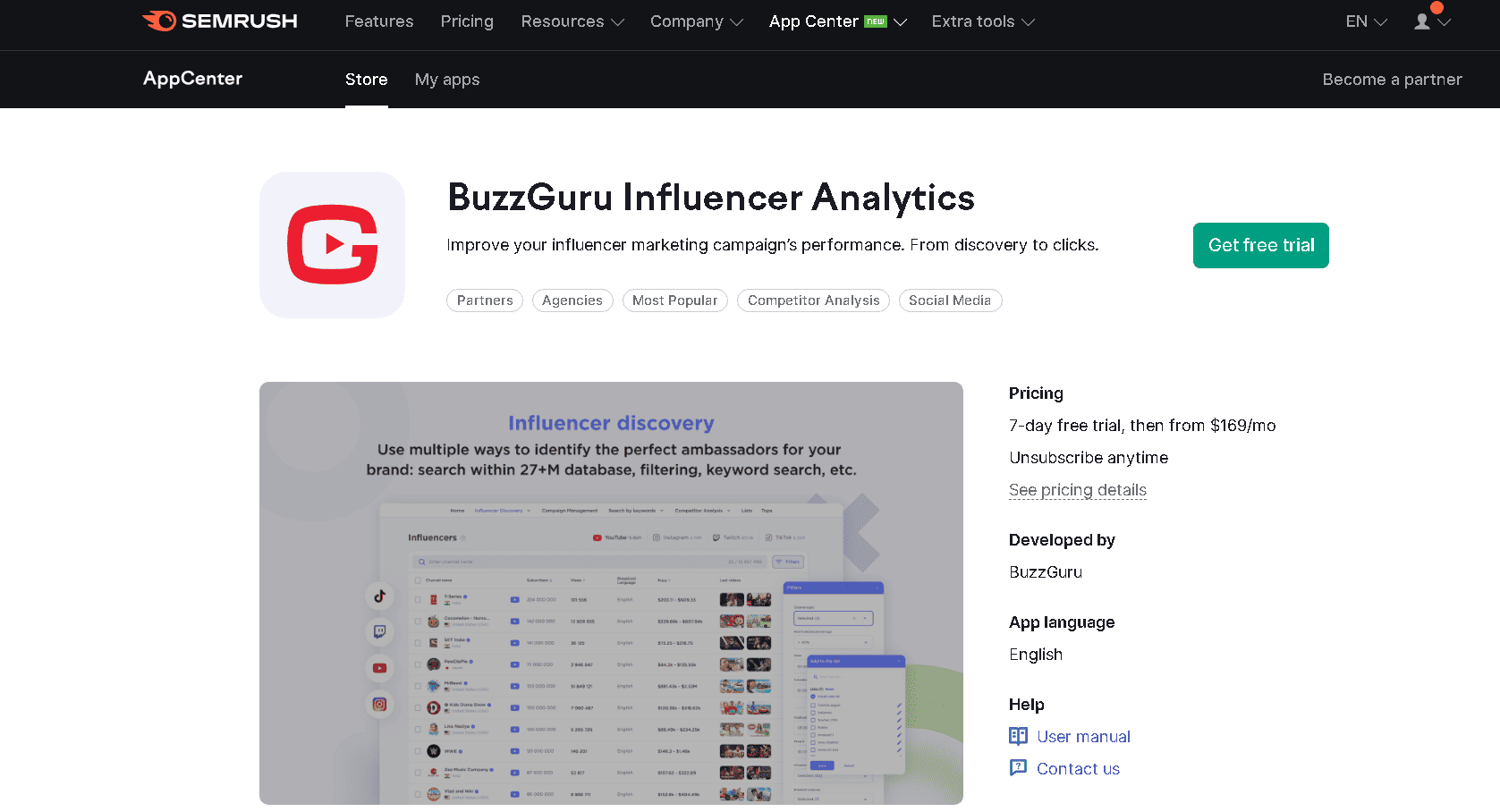 Buzzguru Influencer Analytics
