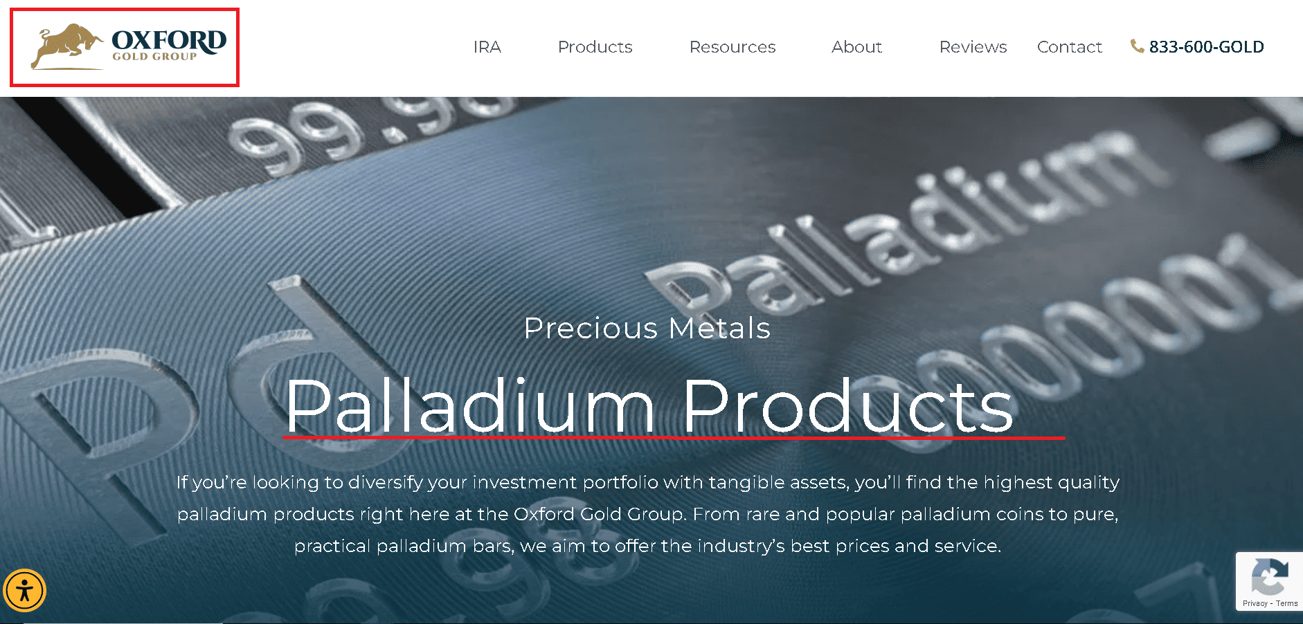 Oxford Gold sell palladium bullion