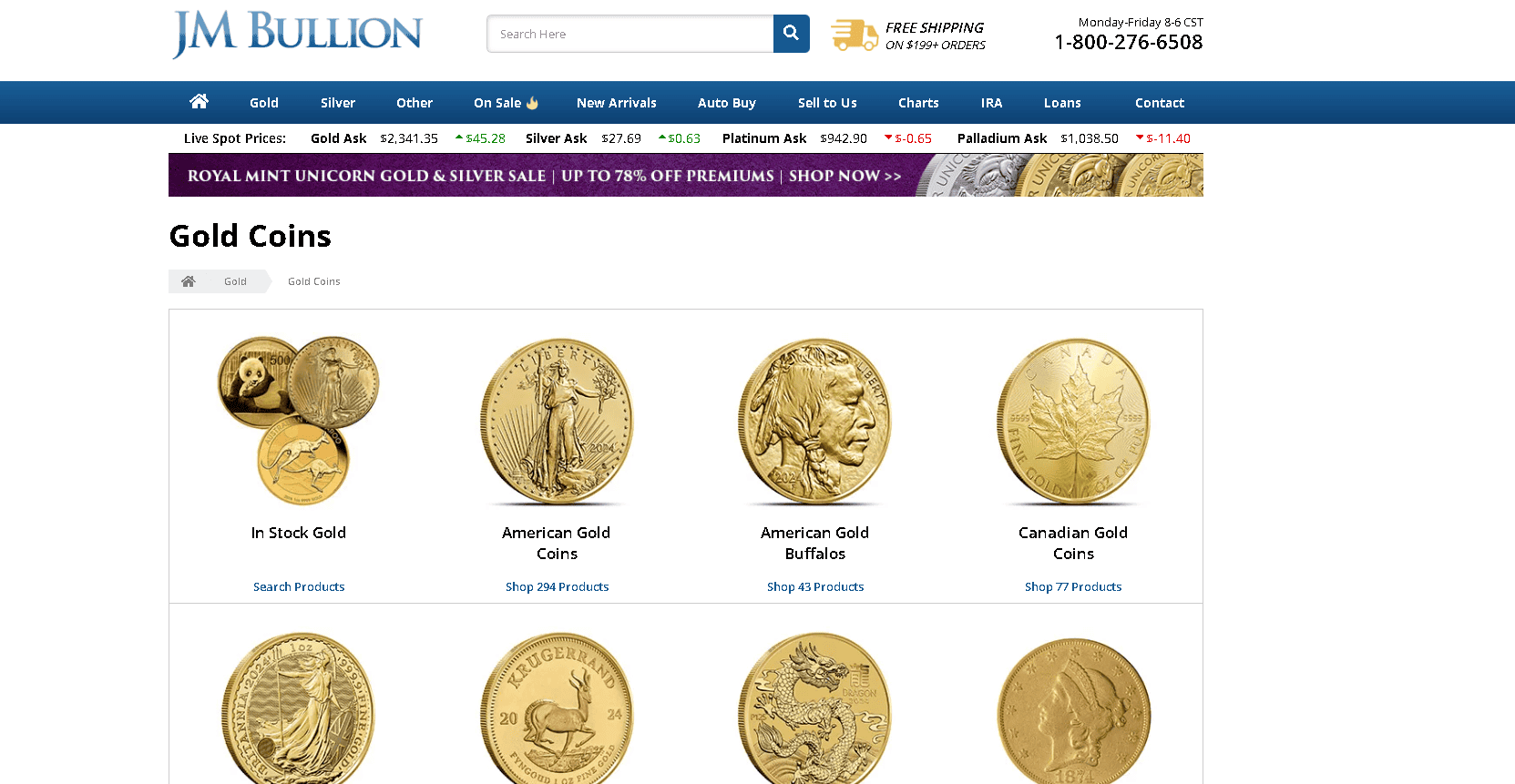 JM Bullion don't sell fake gold coins and bars. They sell real gold bullion.