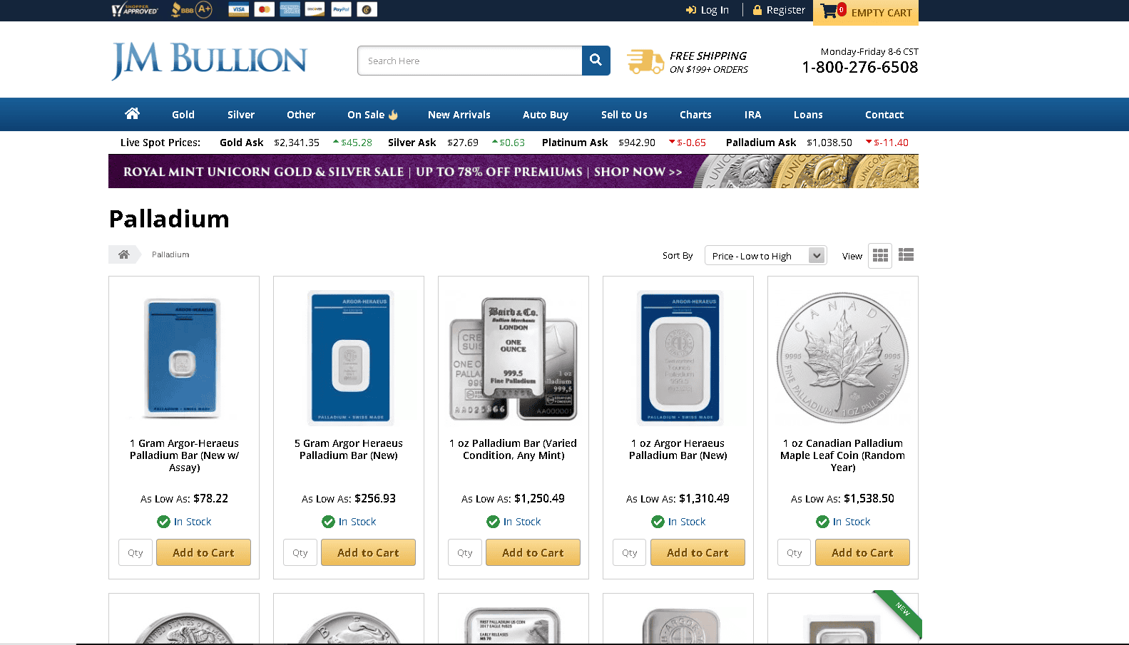 JM Bullion don't sell fake palladium coins and bars. They sell real palladium bullion.