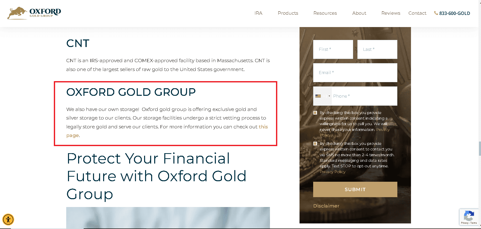 Oxford Gold Group self storage facilities